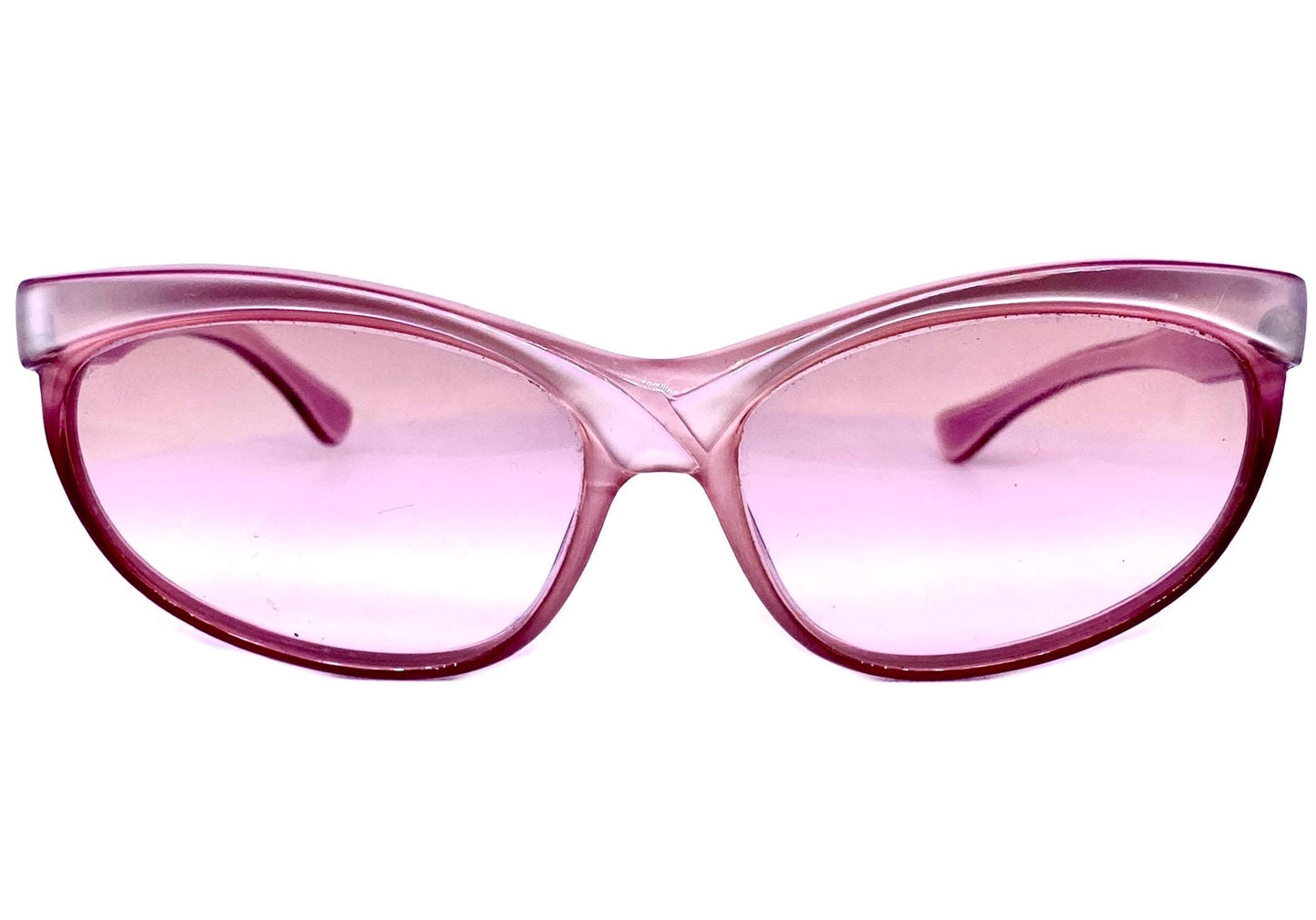 Ungaro Paris gorgeous rose/ pearl cateye sunglasses made in France, 1980s NOS
