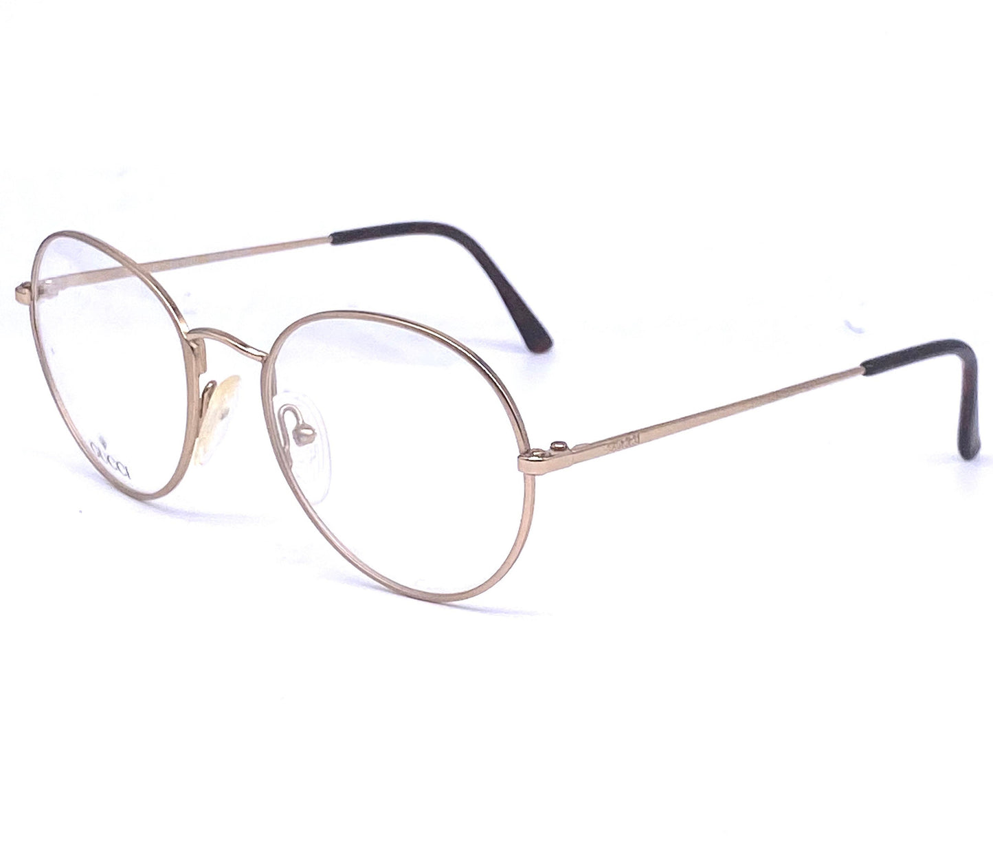 Gucci GG 2245 round golden metal frames coming in full gold or tortoise/gold colors, NOS 90s