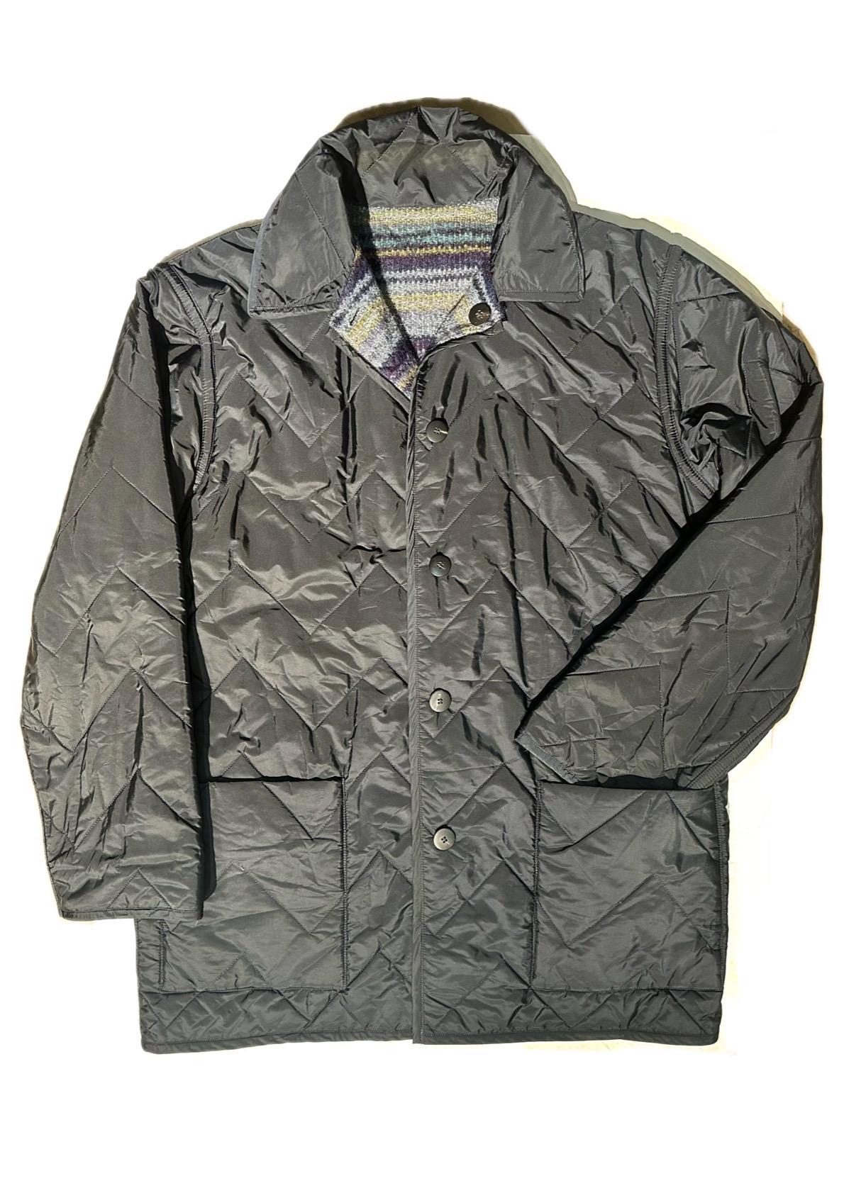Missoni reversibile multicolor mohair wool - black Quilted long coat, in mint condition sz XL