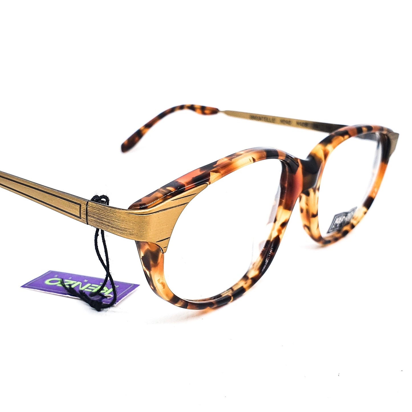 Kenzo Bagatelle montatura ovale-cateye realizzata a mano in Francia, 2 colorazioni, NoS anni '80