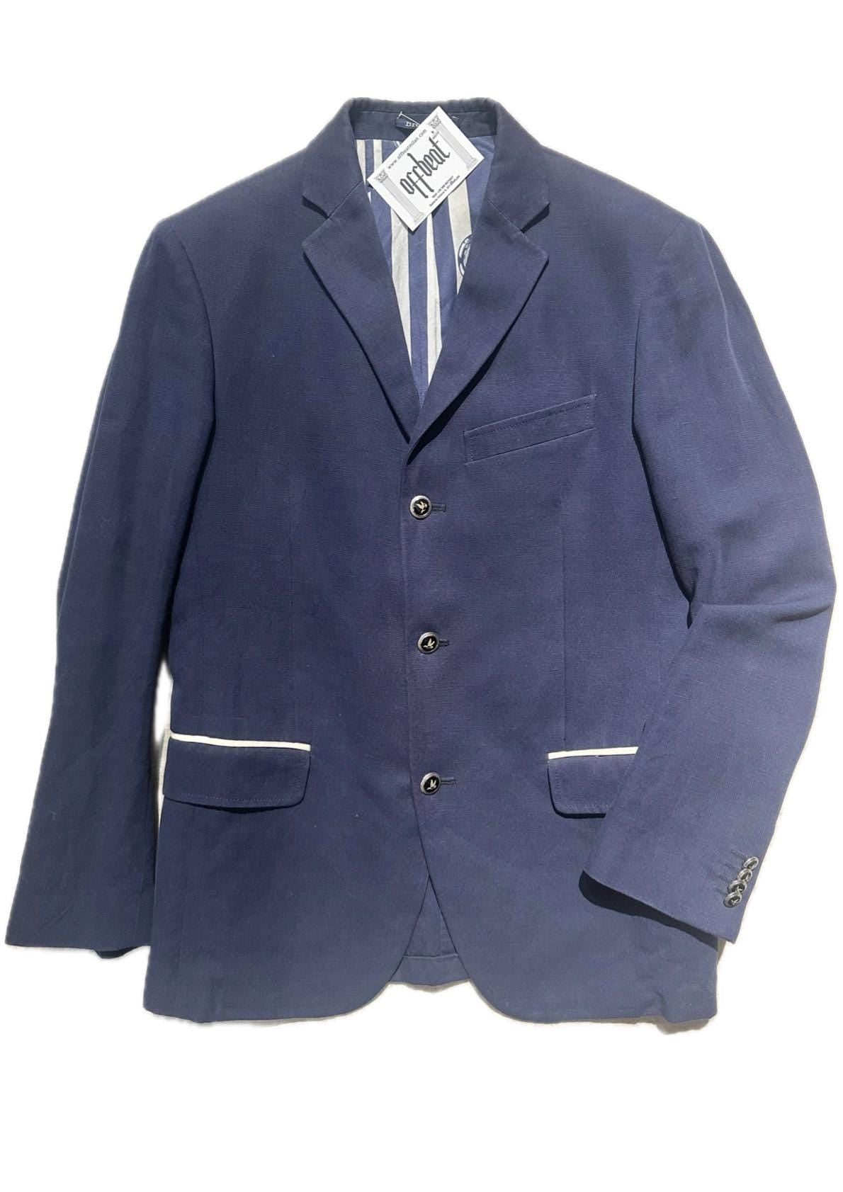 Brooksfield classy navy cotton/linen blend blazer sailor inspired, minty sz 48/M
