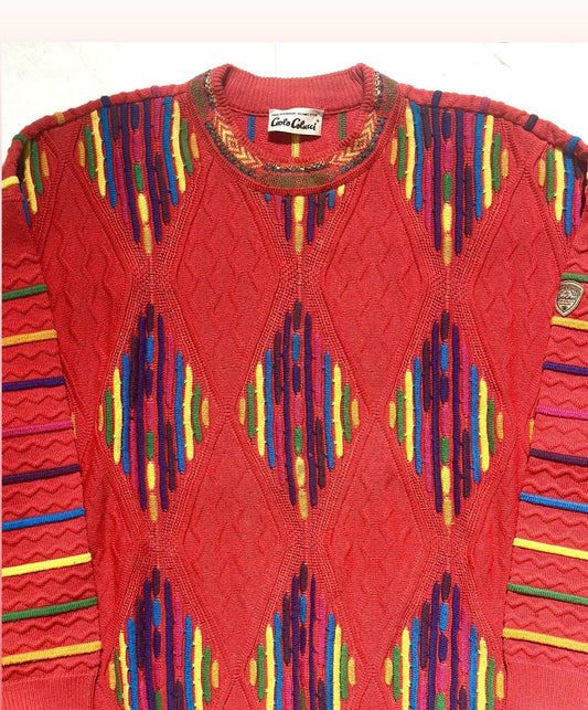 Carlo Colucci collectors Biggie style multicolor jumper size XXL -54 , Mint!