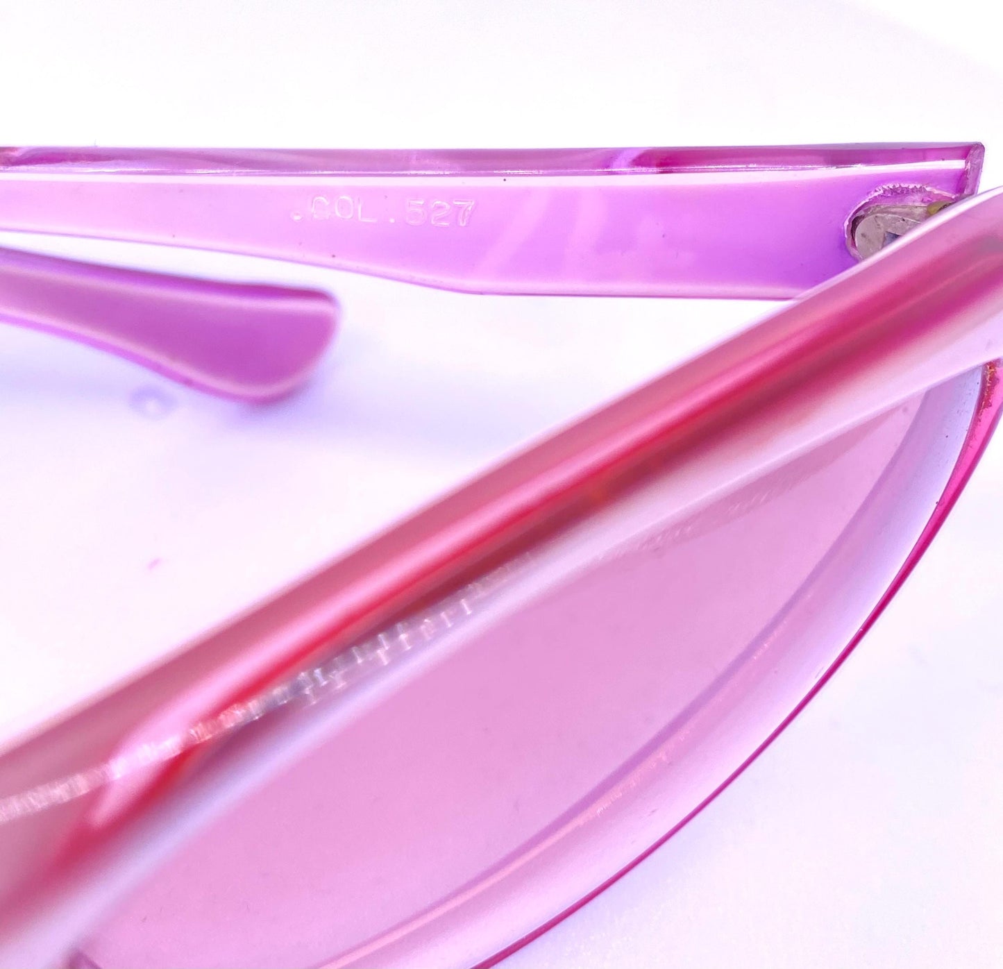 Ungaro Paris gorgeous rose/ pearl cateye sunglasses made in France, 1980s NOS