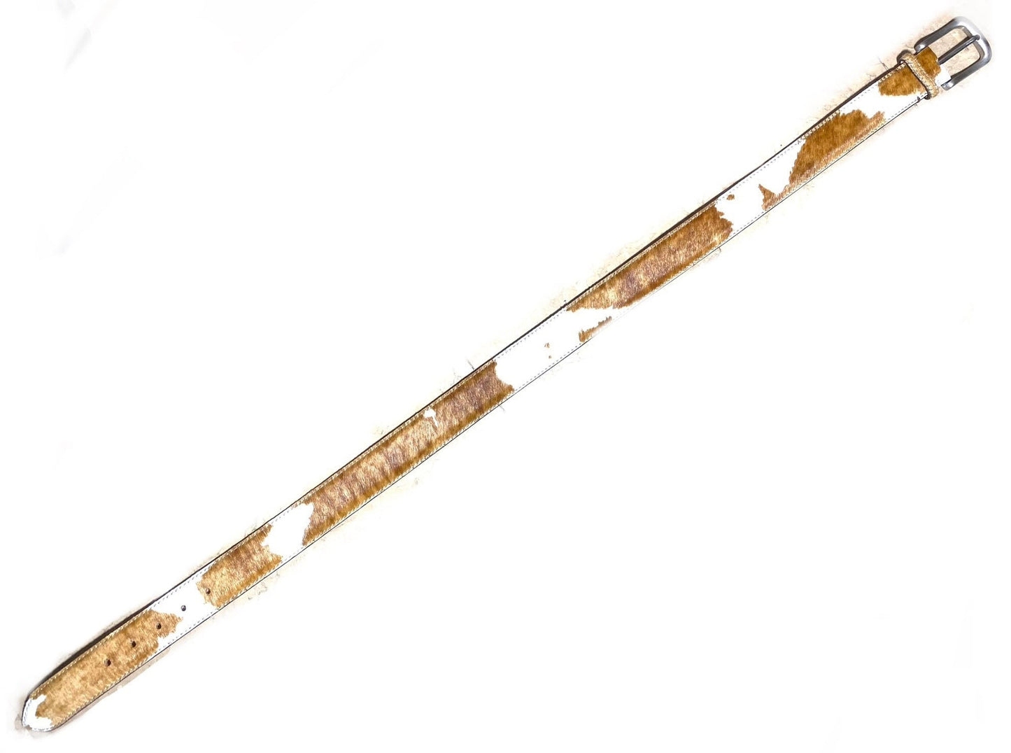 Cowhide genuine leather belt with brass buckle, many colors and sizes, Artisanal products made in Italy, 1990s NOS