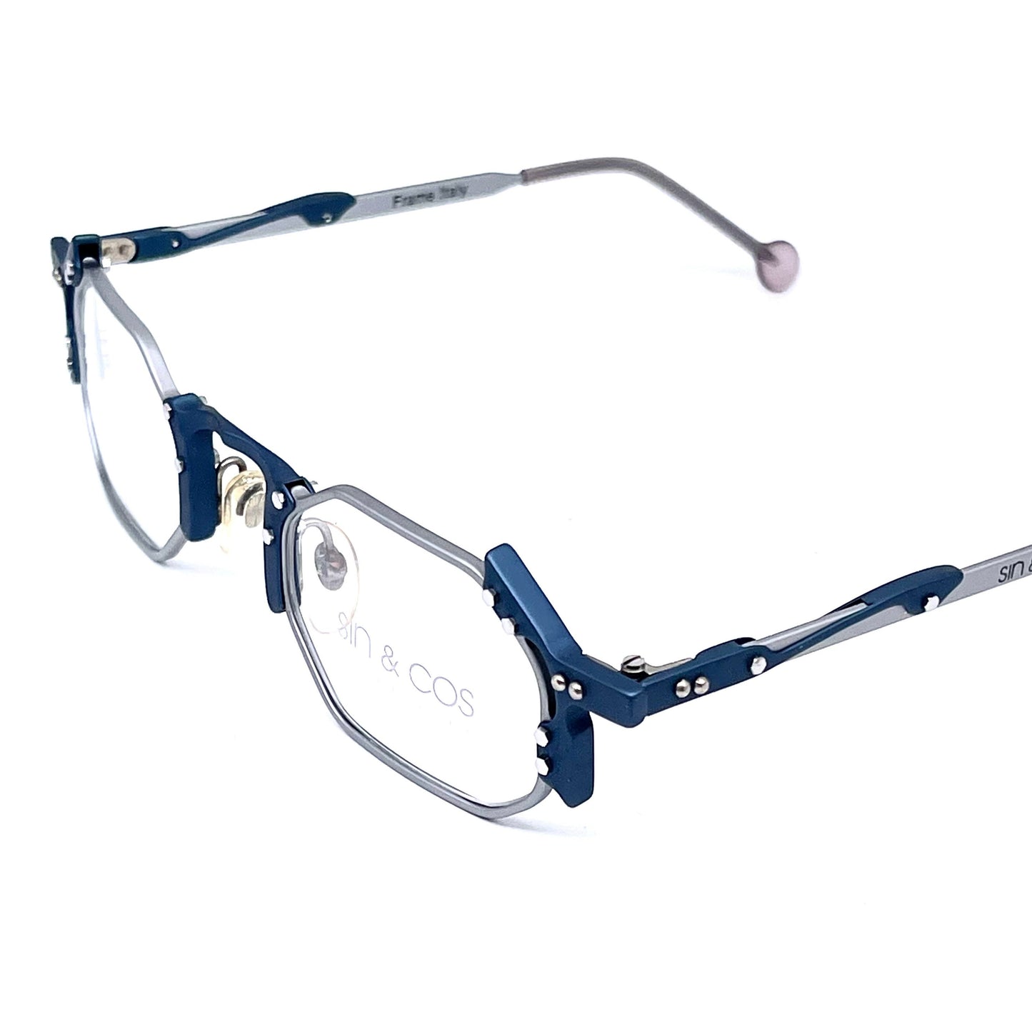 Sin&Cos SC802 esagonal shaped eyeglasses frames NOS 90s Italy