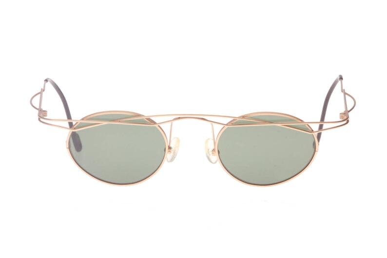 Flair Eye-Q unique intricate round avant-garde titanium sunglasses made in Germany, 80s NoS