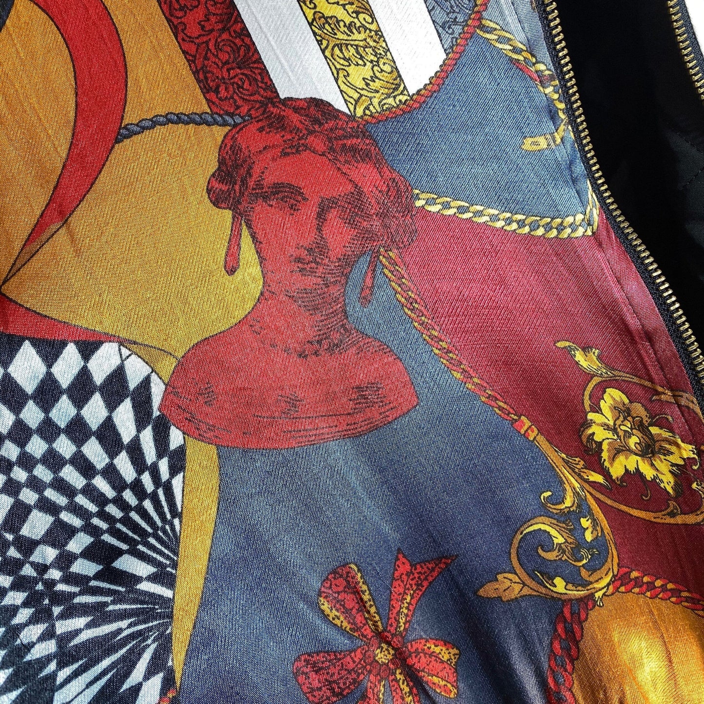 Baroque bomber jacket in pure Versace vibe, size 40