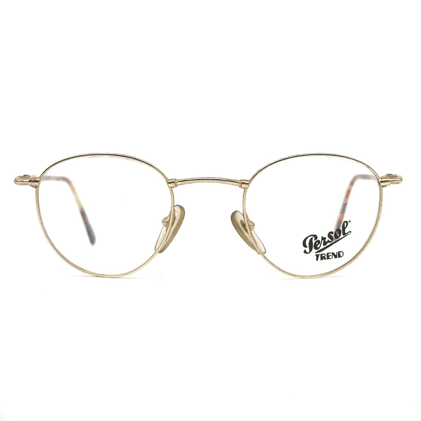Persol Ratti Radyr pantos / round golden metal eyeglasses hand made in italy, 80s NoS