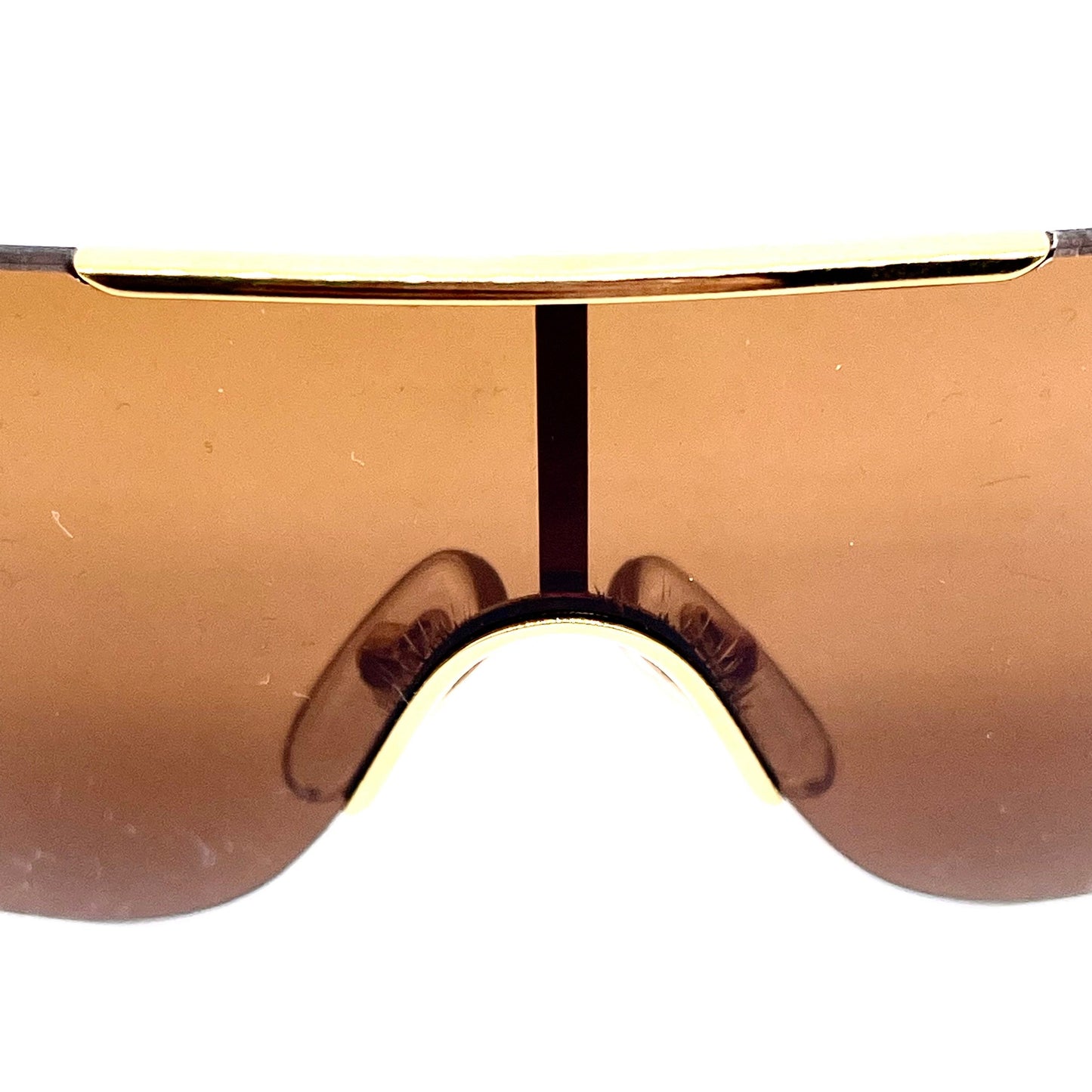 Emanuel Ungaro by Persol Ratti mask sunglasses with gold plated structure & rope temples NOS 80s