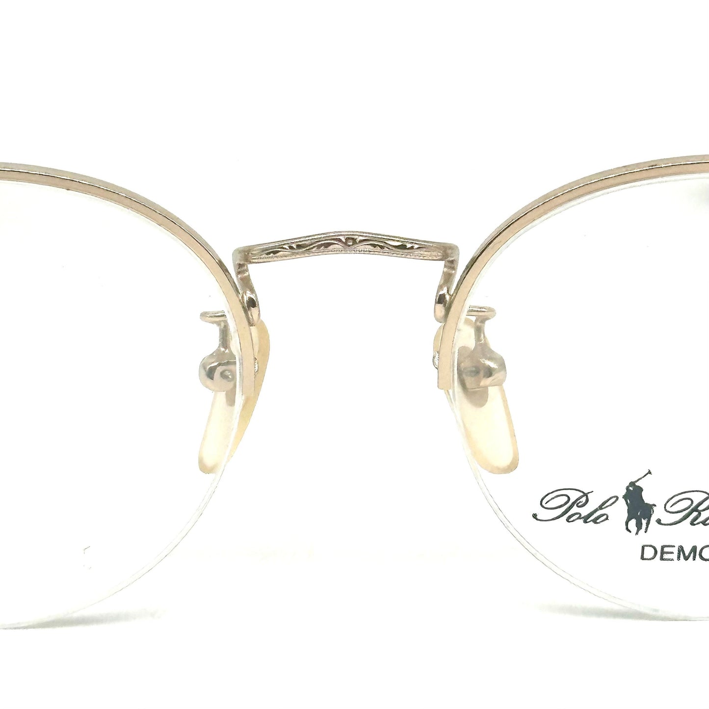 Ralph Lauren Polo Classic XX old school pantos eyeglasses frames w half rimmed mount, NOS 80s Italy