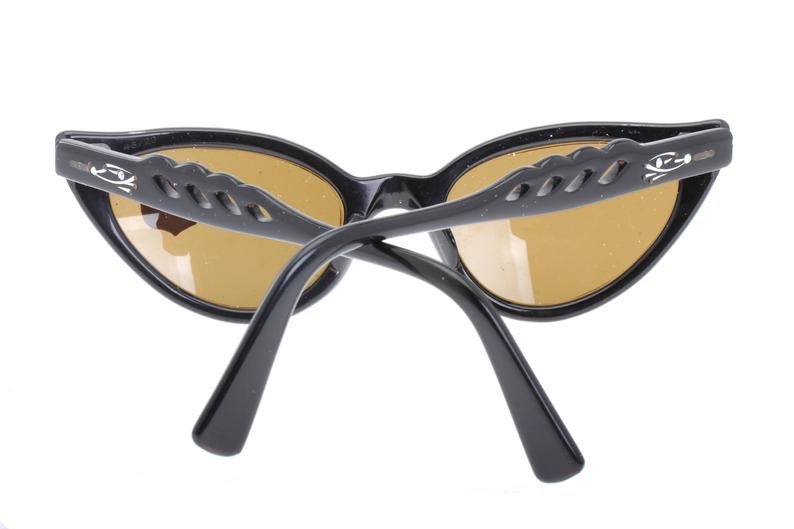 1950s NOS jeweled Cateye sunglasses hand made in France, mint