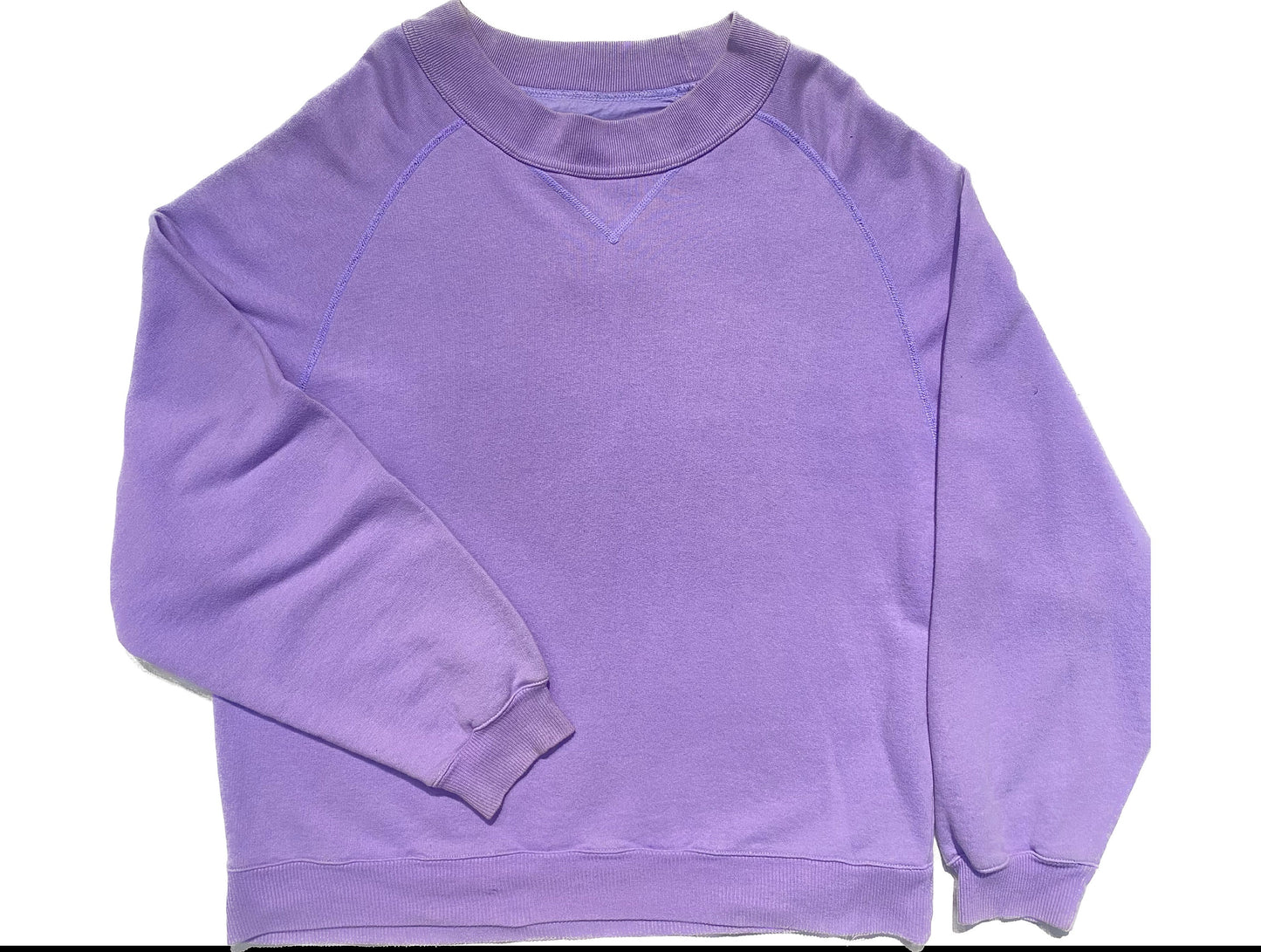 Proline JetSet felpa oversize in cotone girocollo lilla con stampa fenice serigrafica sul retro, anni '90 NoS