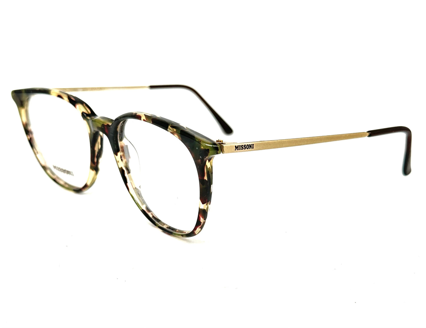 Missoni M881 multicolor pixel art celluloid glasses frames, classic 1980s NOS Italy