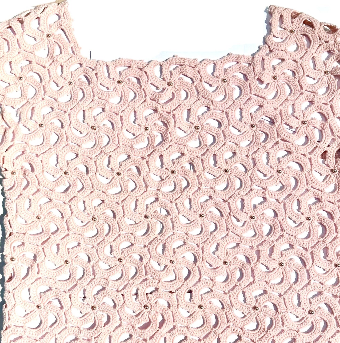 Crochet macramè grey/silver glitterswool handmade cardigan/jacket, in perfect condition and unique