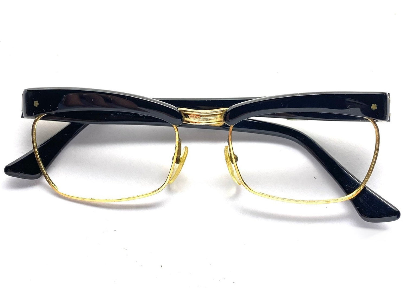 Sferoflex Leonardo 619 1950s NOS gold filled cateye eyeglasses hand made Italy, mint