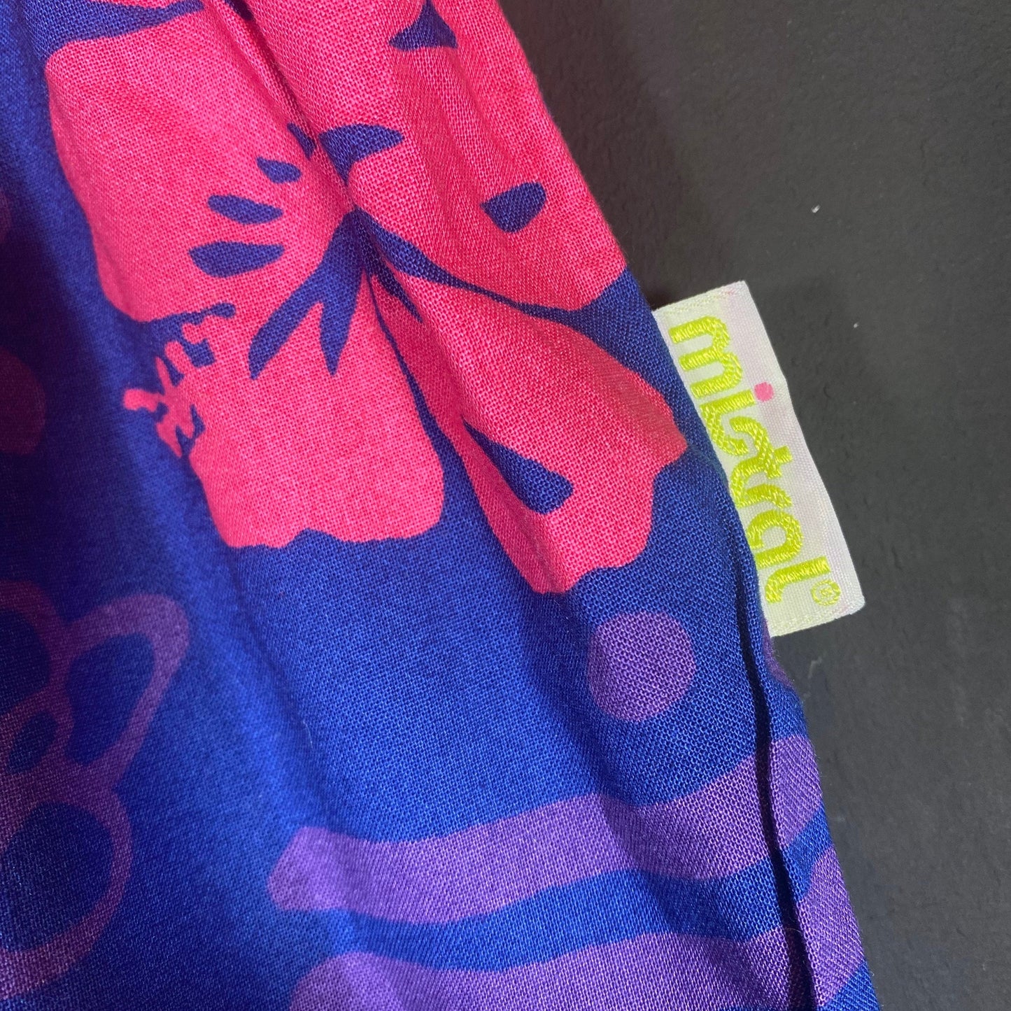 Mistral 1990s 3/4 colorful print swim shorts in 100% cotton, new old stock in 2 sizes