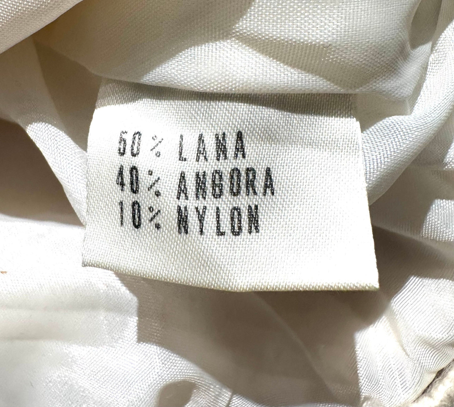 Hand Embroidered softest wool & angora w/ lapin fur inserts, total white Cardigan by Raladi Rome, mint