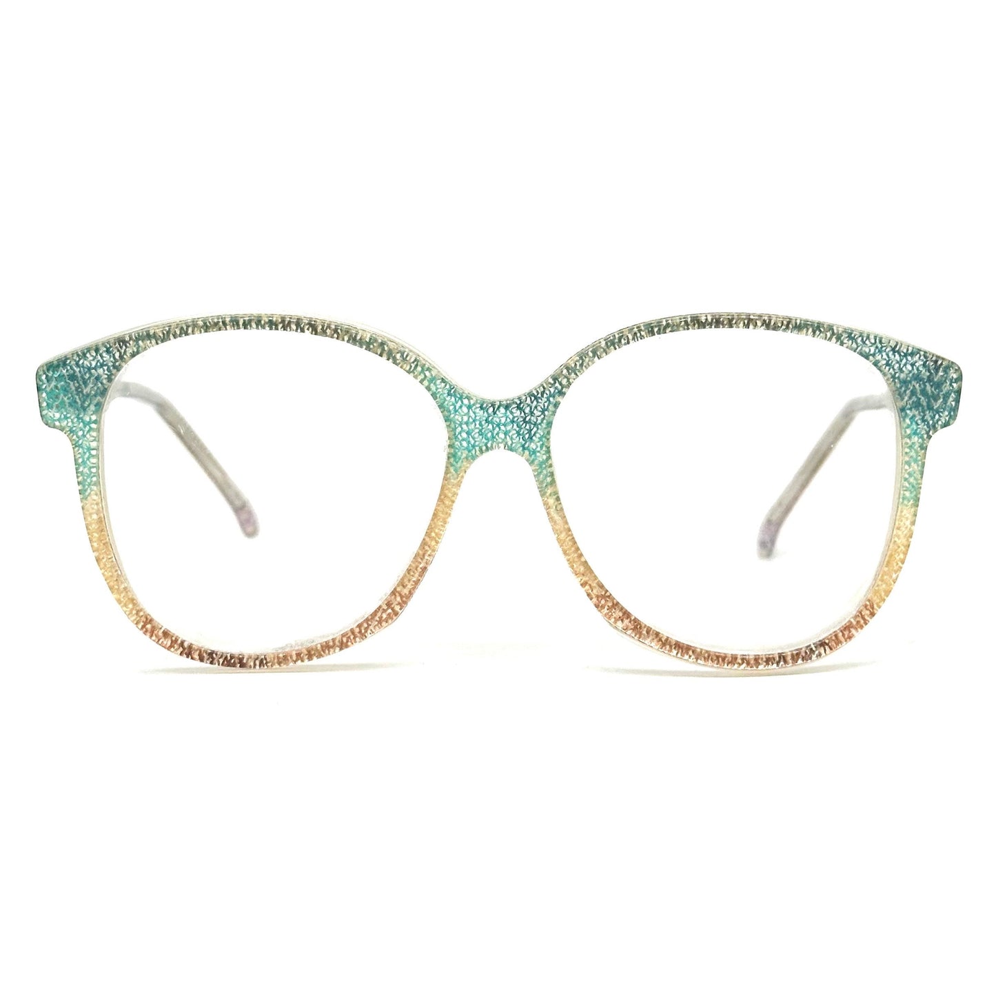 Missoni M10 colorful pantos eyeglasses frames w real knitted  fabric inlaid, rare iconic piece 80s NOS