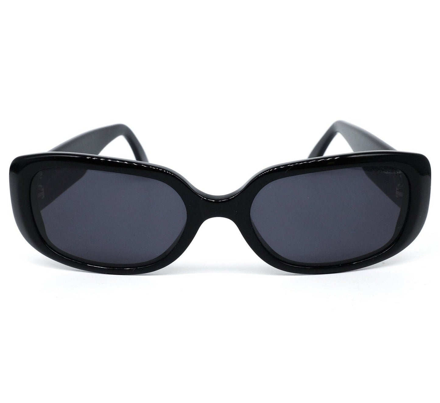 Gian Marco Venturi V587 glossy black acetate square sunglasses 80s NOS italy