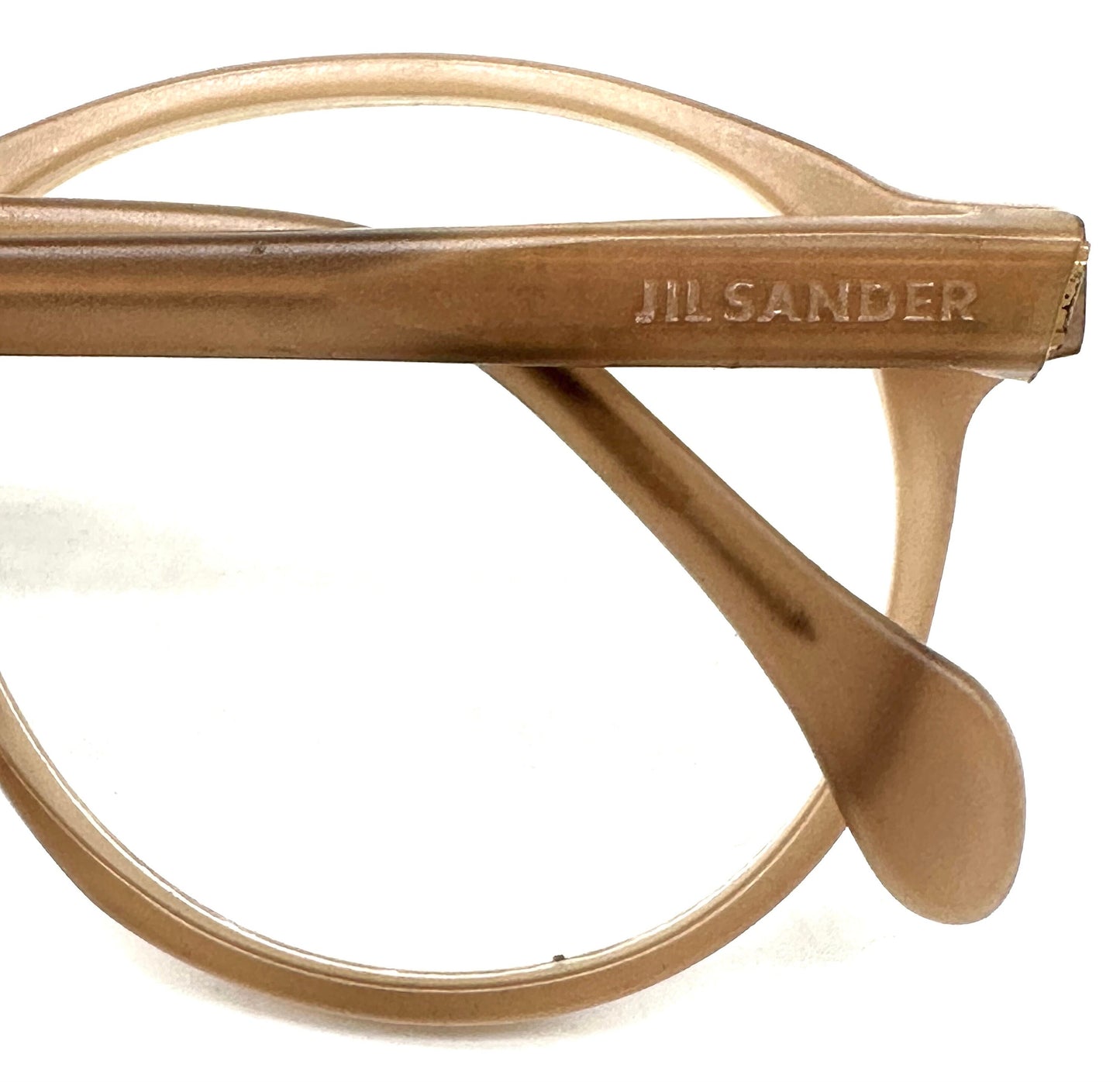 Jil Sander 656 round keyhole Matt peach eyeglasses frames, 1980s NOS mint