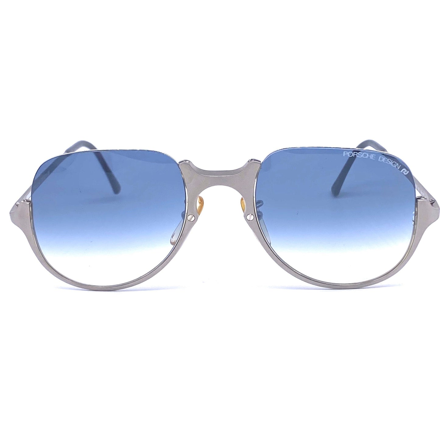 Carrera Porsche Design 5650 titanium sunglasses w halfrim structure, NOS 90s full set w case