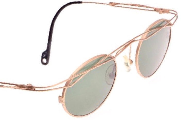 Flair Eye-Q unique intricate round avant-garde titanium sunglasses made in Germany, 80s NoS