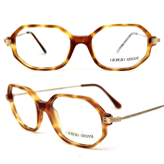 Giorgio Armani 349 tortoise square eyglasses frames made in Italy sunglasses made in Italy in the 80s, NOS
