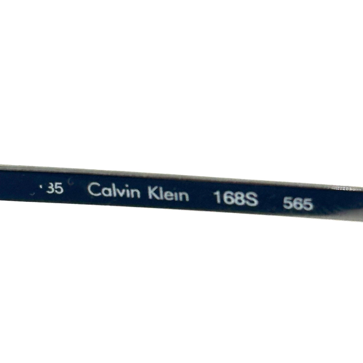 Calvin Klein 168S silver metal shield frames mask sunglasses with blue lens vintage 90s NoS