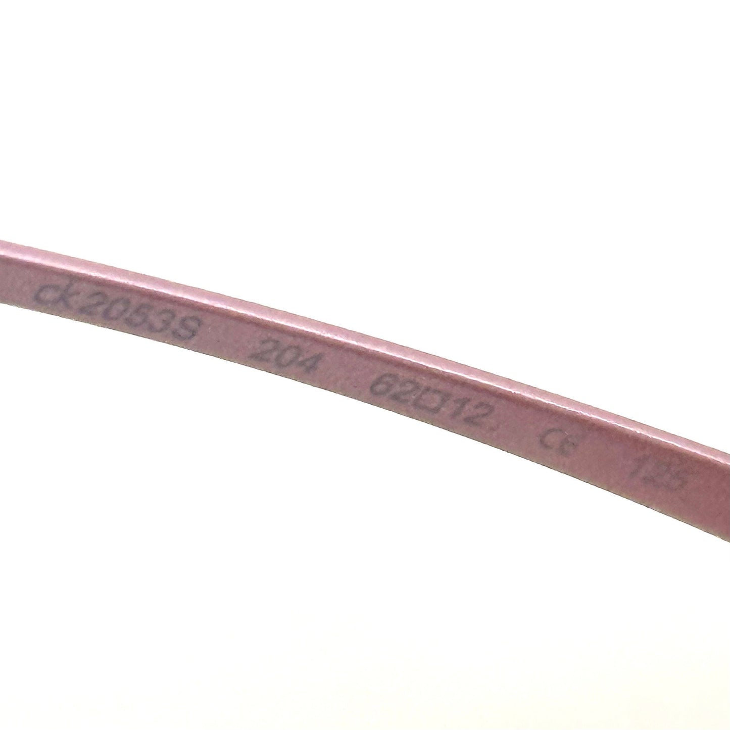 Calvin Klein 2053S 204 early y2k pink square rimless sunglasses made in Italy, NOS