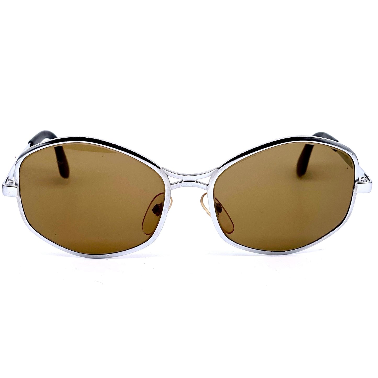 Rodenstock Cervinia 130 Miles Davis’ 70s oversized funky silver metal sunglasses, NOS