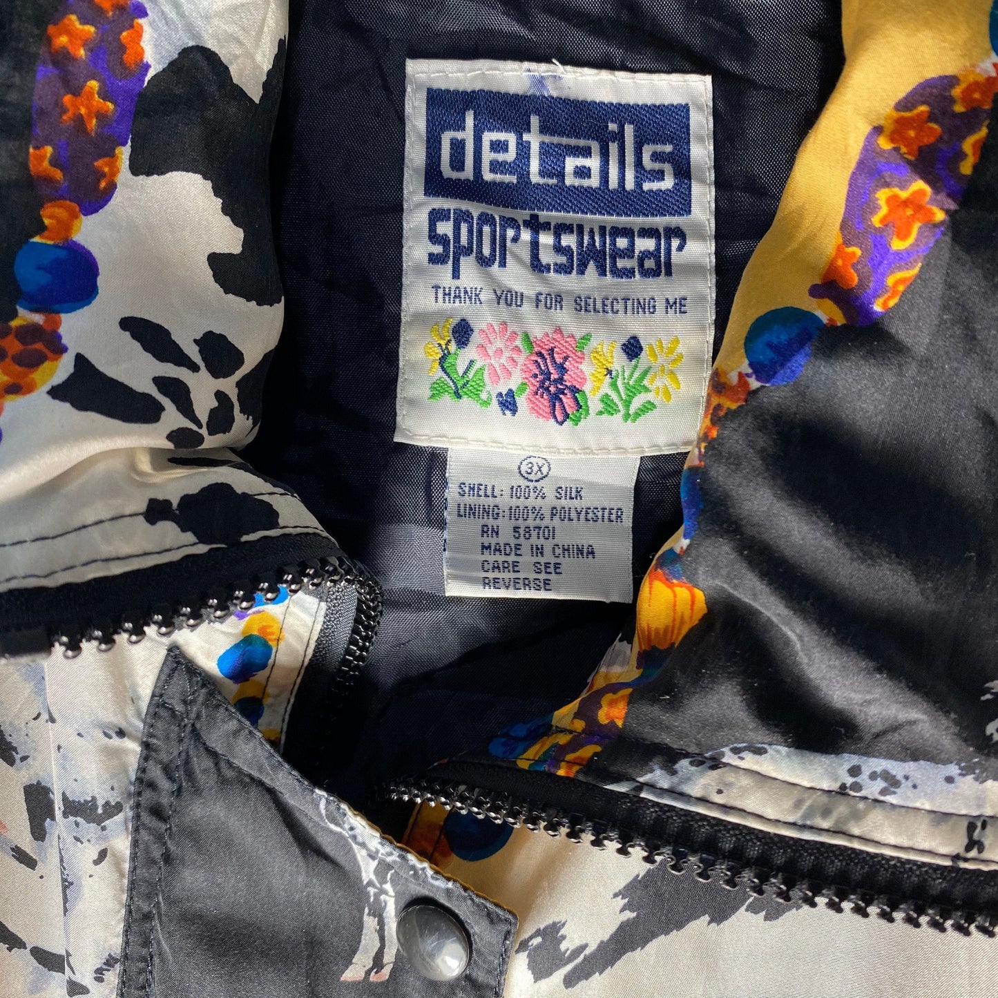 Details 100% silk crazy horses windbreaker jacke