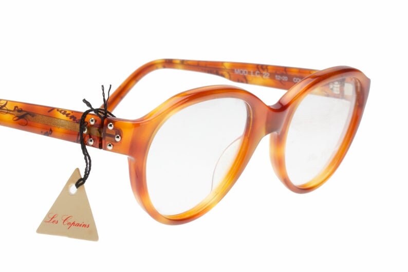 Les Copains LC22 Demi blonde pantos ladies eyeglasses hand made in Italy by Aprilia in the 80s. noS.