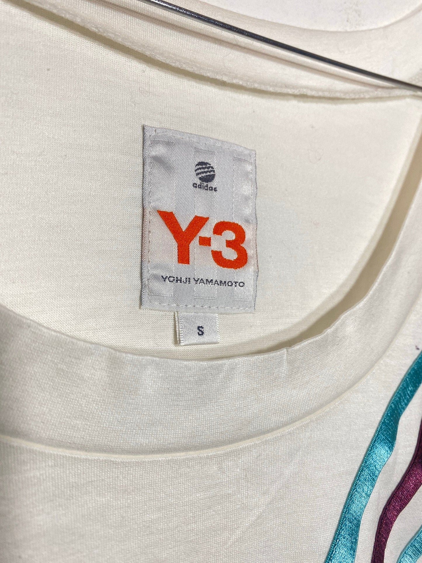 Y-3 Adidas Yohji Yamamoto ladies white cotton t shirt sz S, New with tags