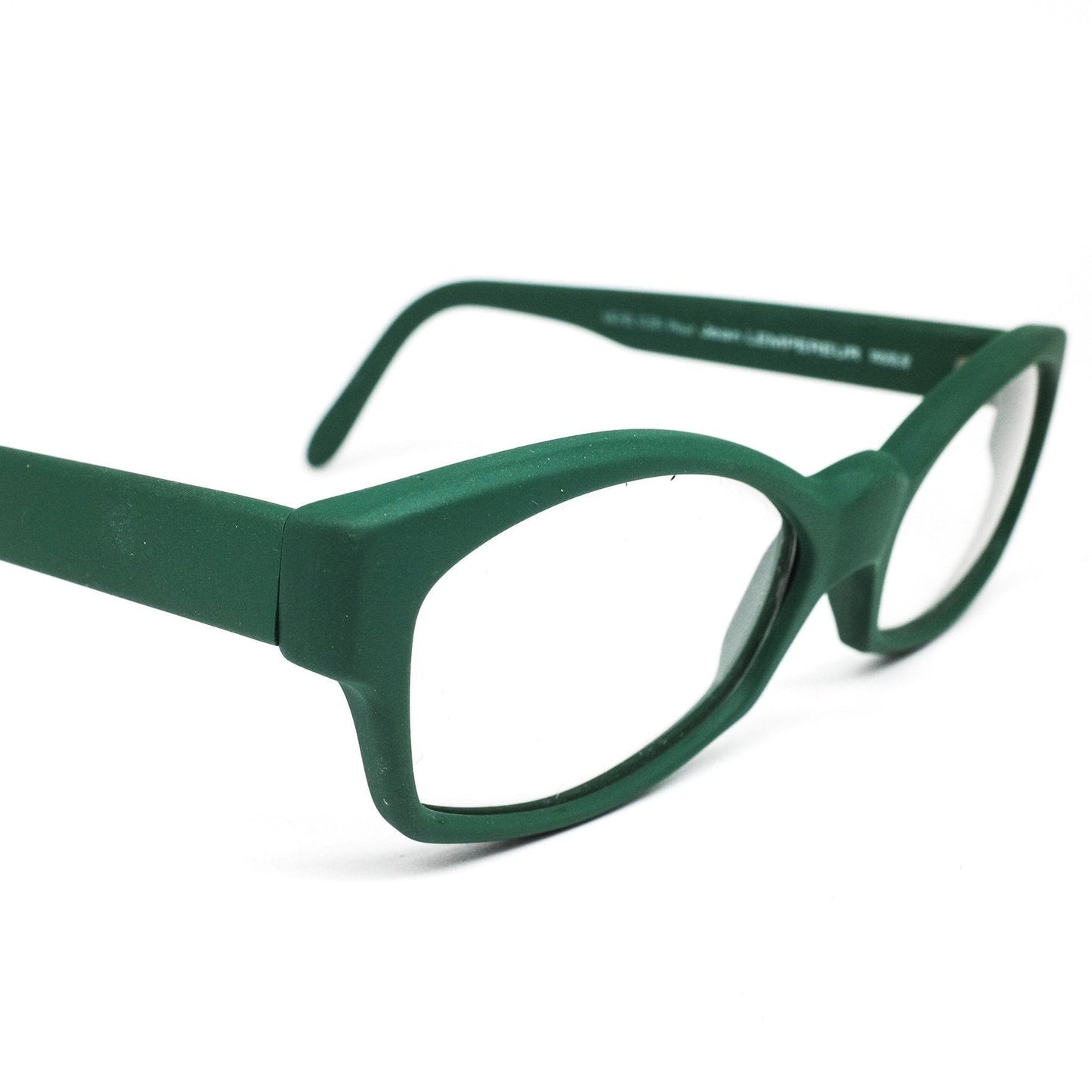 Michel Klein for Lempereur MK19 matt green cateye eyeglasses frames, NOS 1980s  Made in France