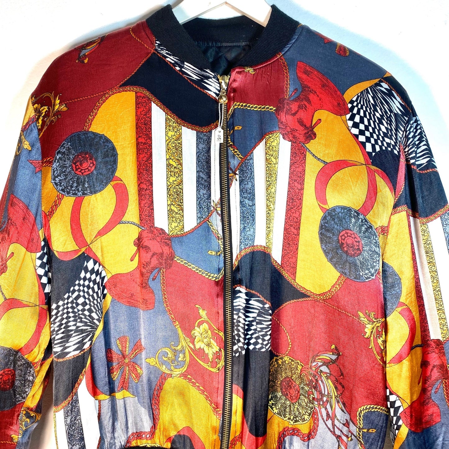 Baroque bomber jacket in pure Versace vibe, size 40
