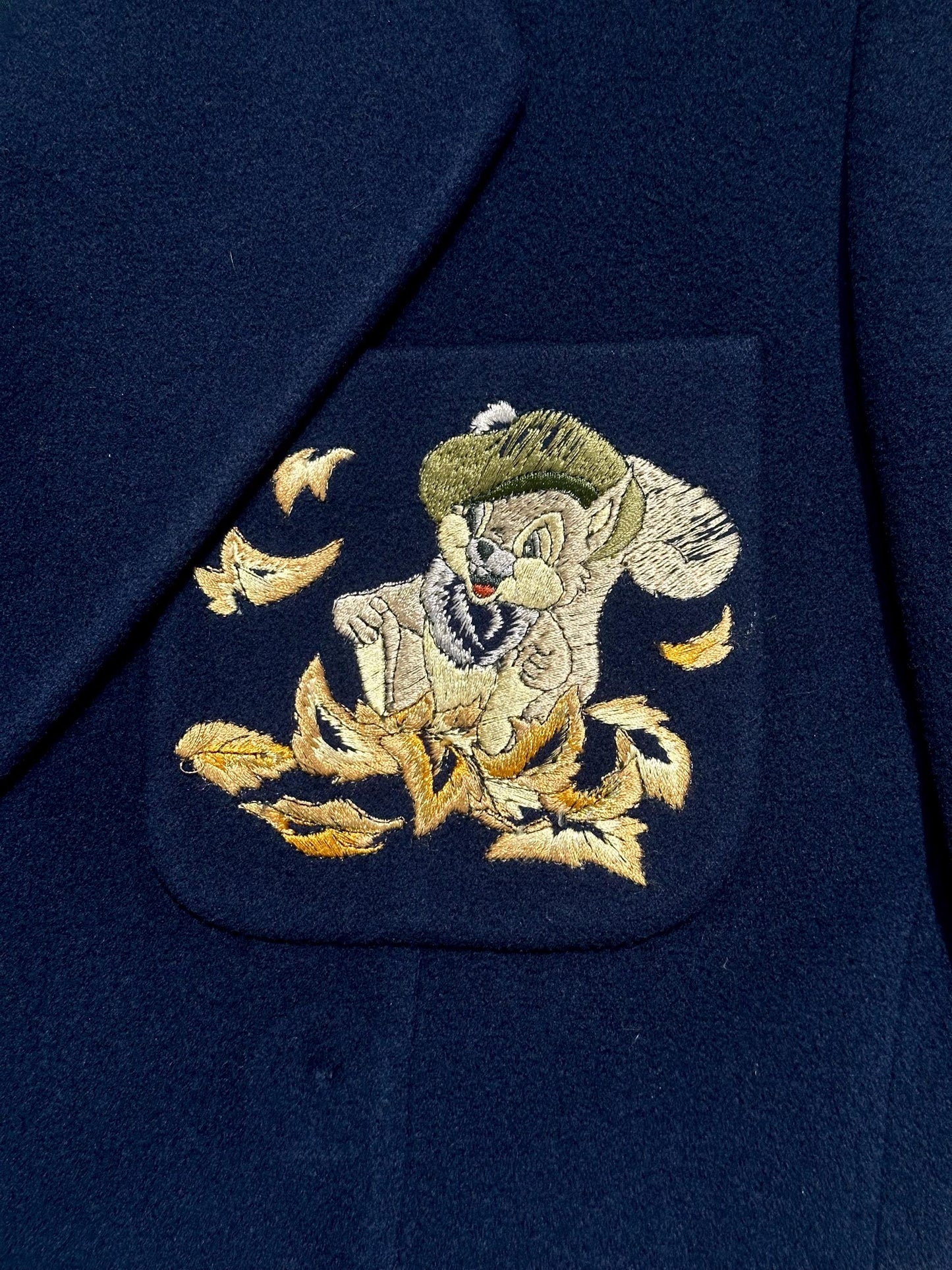 Iceberg cashmere navy woolen dbl breast blazer Disney collaboration size 40 made in Italy 80s