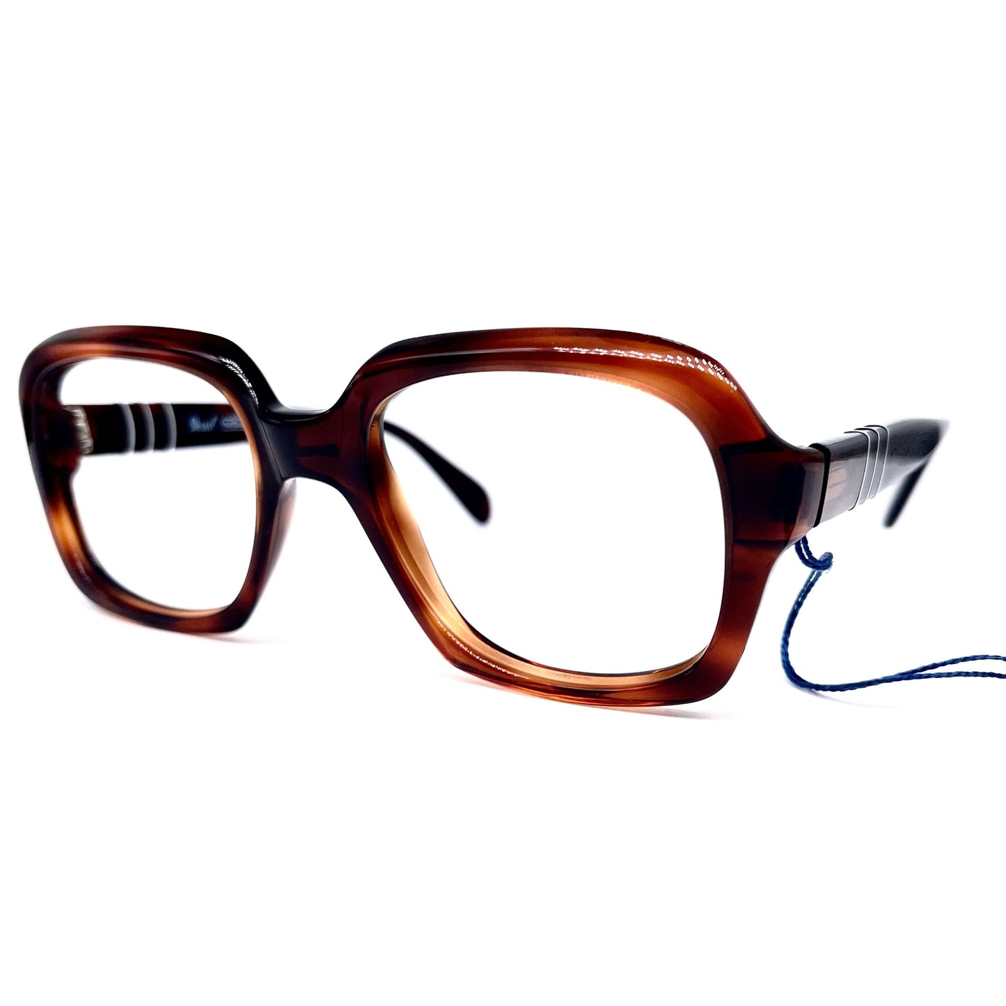 Persol Ratti NOS 1960s square thick tortoise eyeglasses frames hand Made in Italy