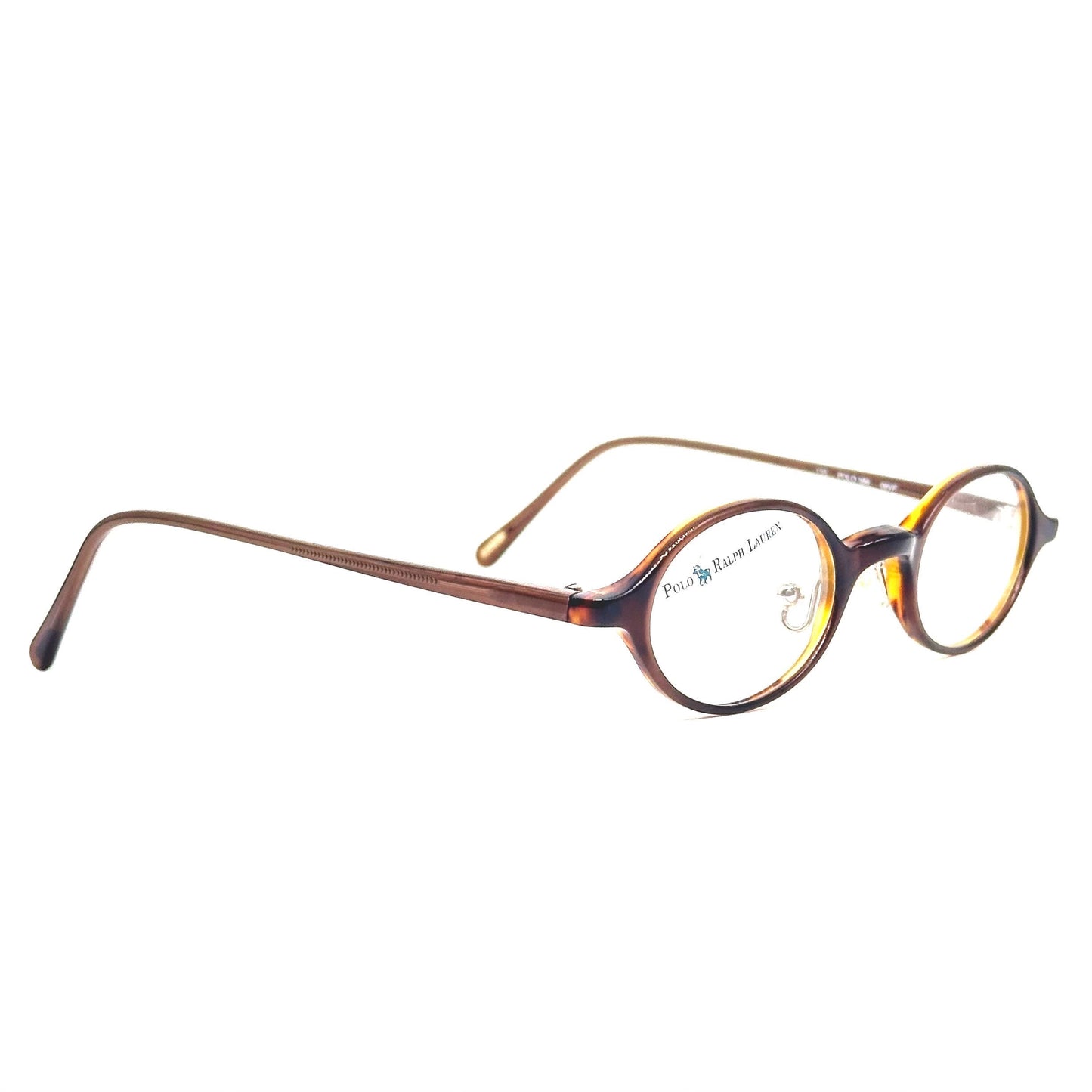 Ralph Lauren Polo 386 oval tortoise retro styled glasses frames, nOS 90s mint
