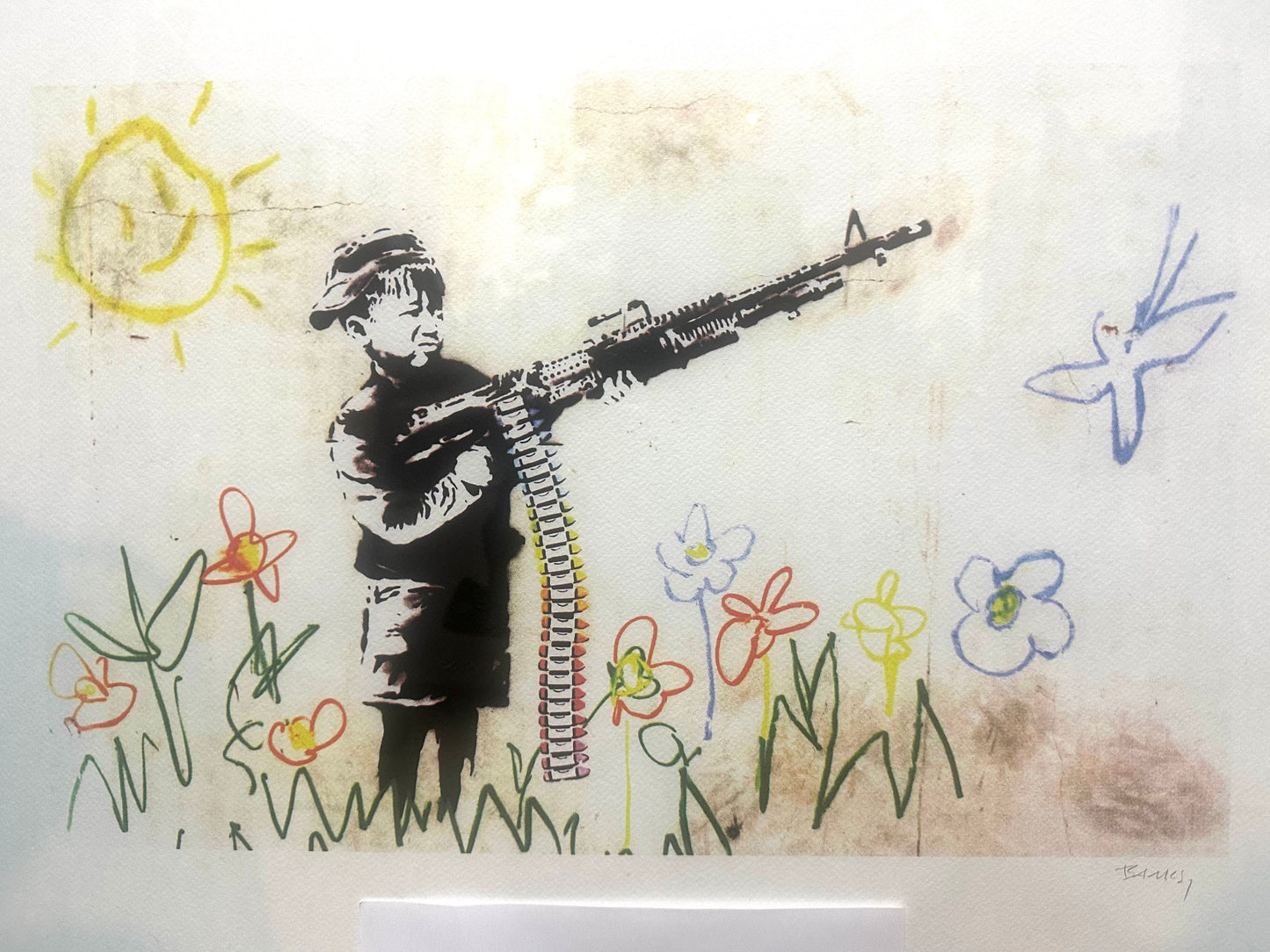 Banksy “Crayon Boy” lithography art-print signed & numbered 92/150 w- certificate of authenticity