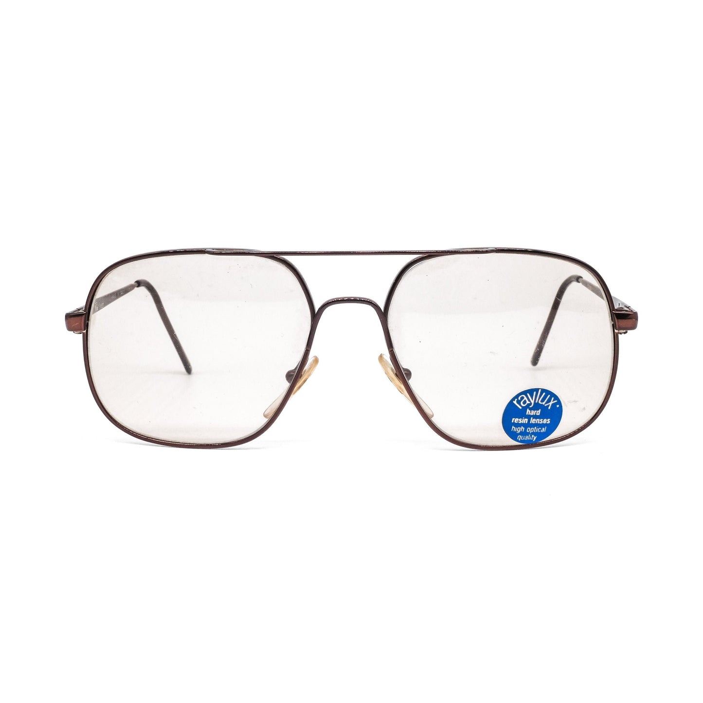 Liven vintage oversized aviator eyeglasses frames with resin lenses. Made in Italy 80s NOS
