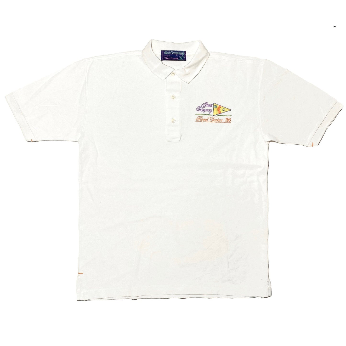 Best Company 80s Royal Cruiser 36 embroidered Black or White polo shirt new with tags, sizes available