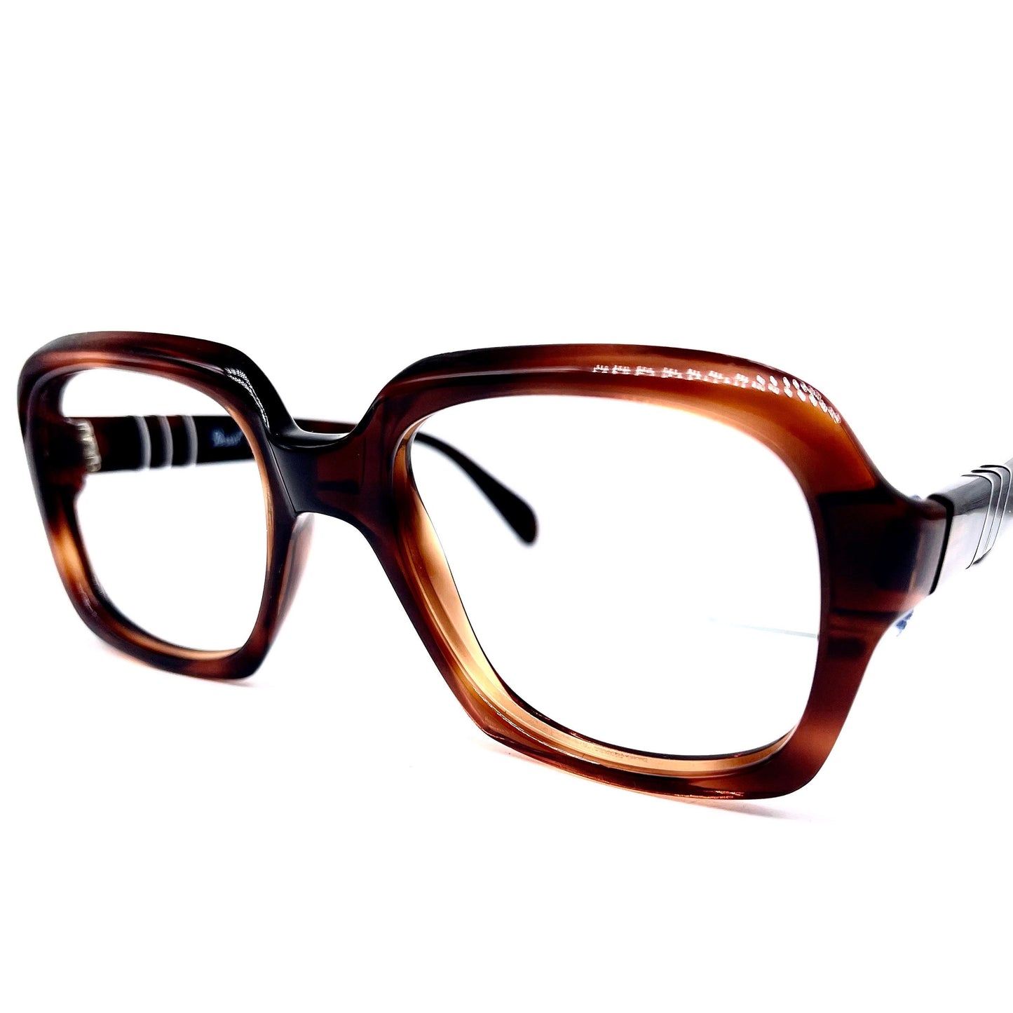 Persol Ratti NOS 1960s square thick tortoise eyeglasses frames hand Made in Italy