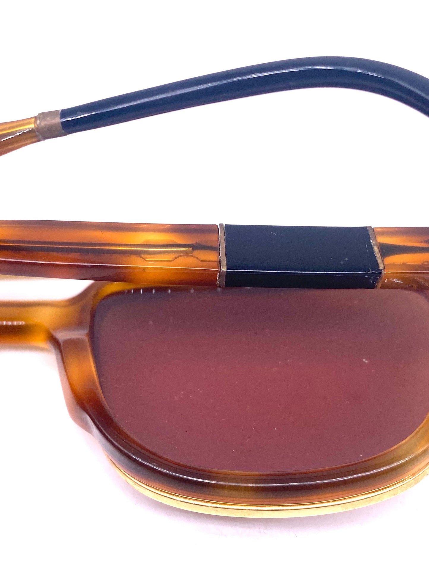Maria Rosa De Carlo square dbl rim tortoise gold sunglasses hand made in Italy