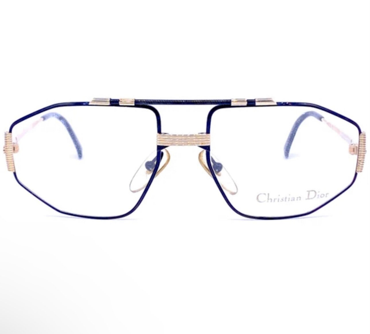 Occhiali da vista aviator Christian Dior 2516 avant garde, anni '80 NOS