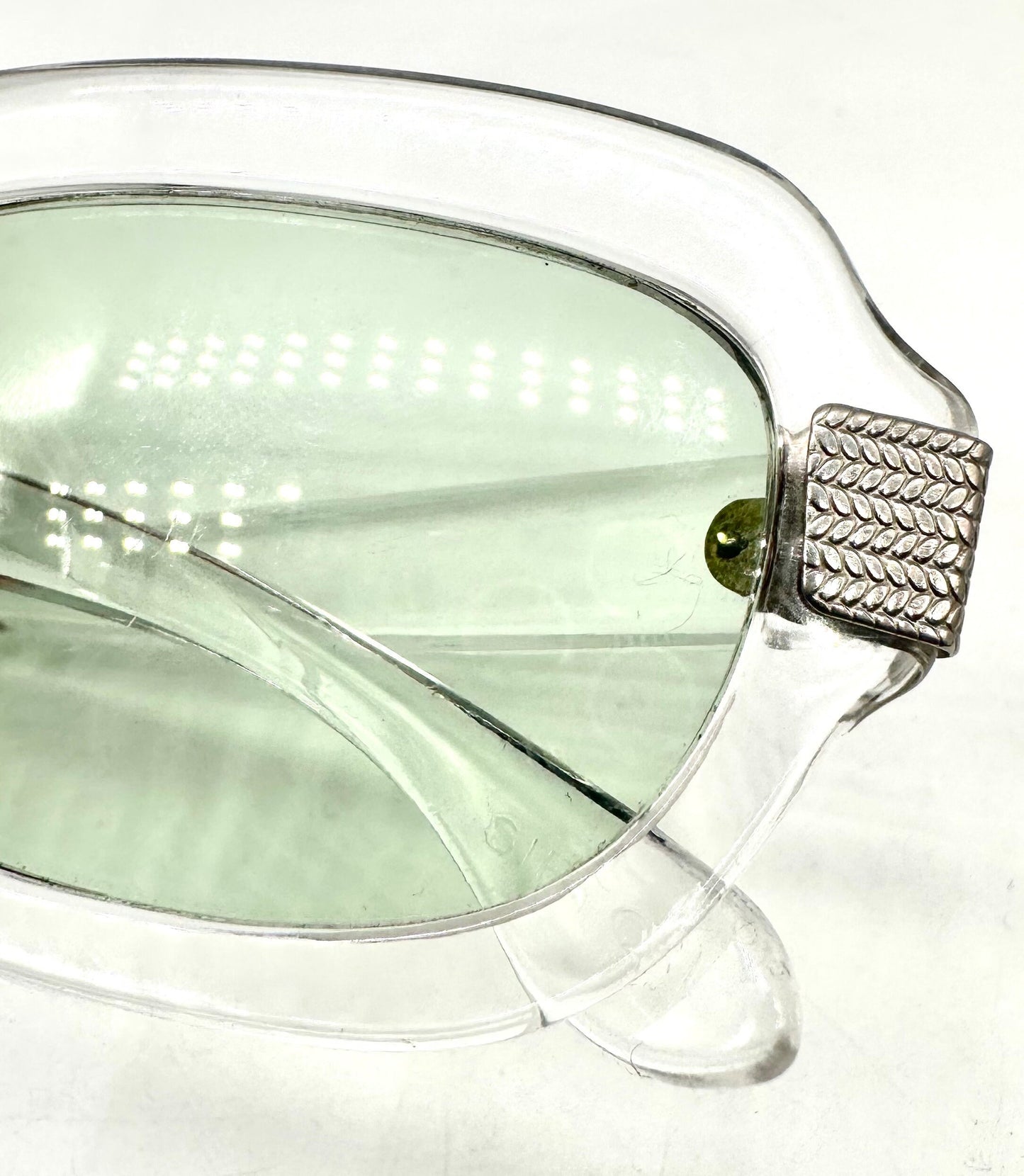Sirtori 60s Dolce Vita lucite sunglasses w- industrial silver metal detail, beautiful & in great condition