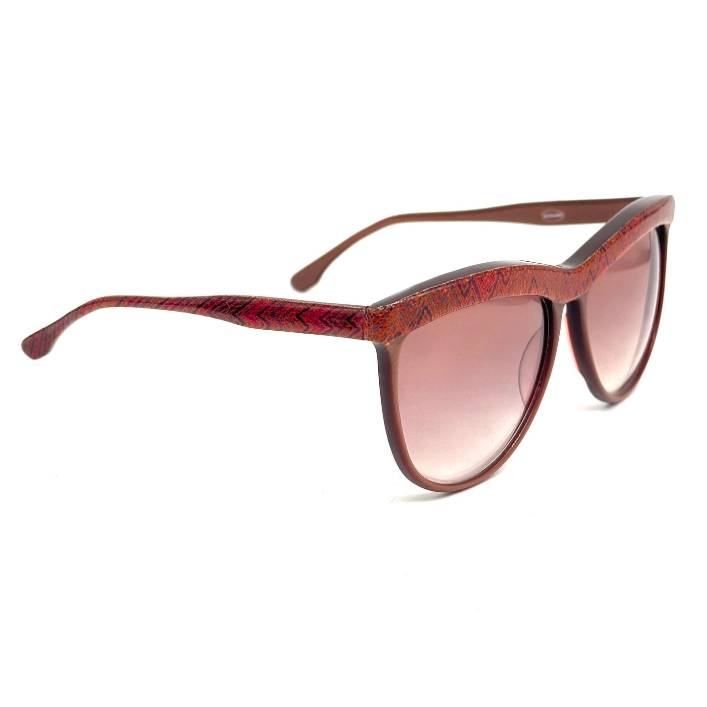 Missoni cateye sunglasses w real knit browline insert, NOS hand made in Italy in the 80s