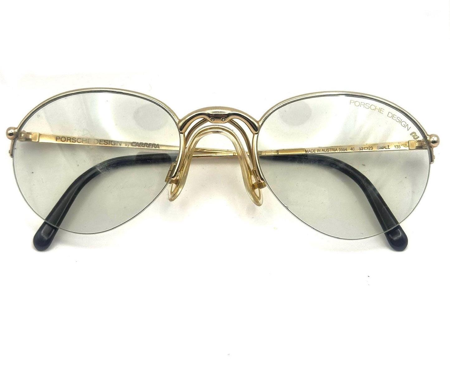 Carrera Porsche Design pantos frames, 5662 full rim, 5664 half rimmed titanium glasses made in Austria, 90s NOS