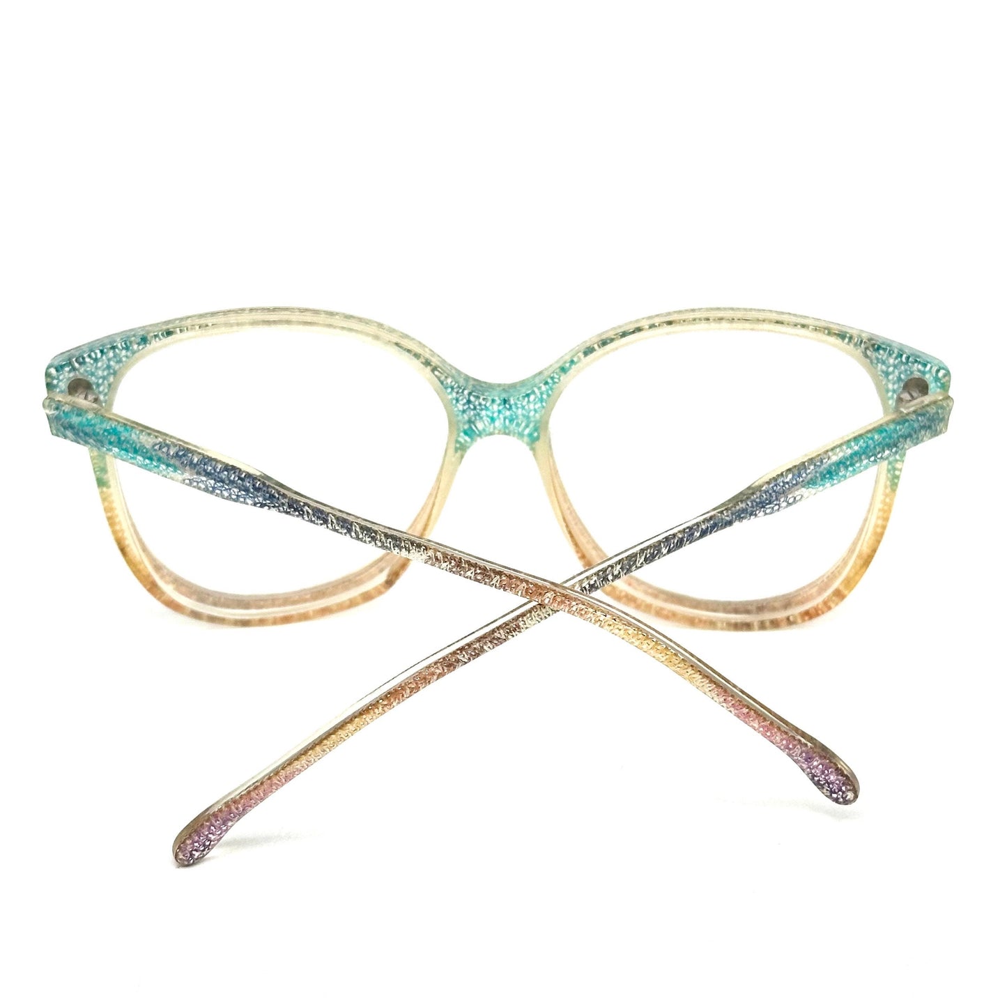 Missoni M10 colorful pantos eyeglasses frames w real knitted  fabric inlaid, rare iconic piece 80s NOS