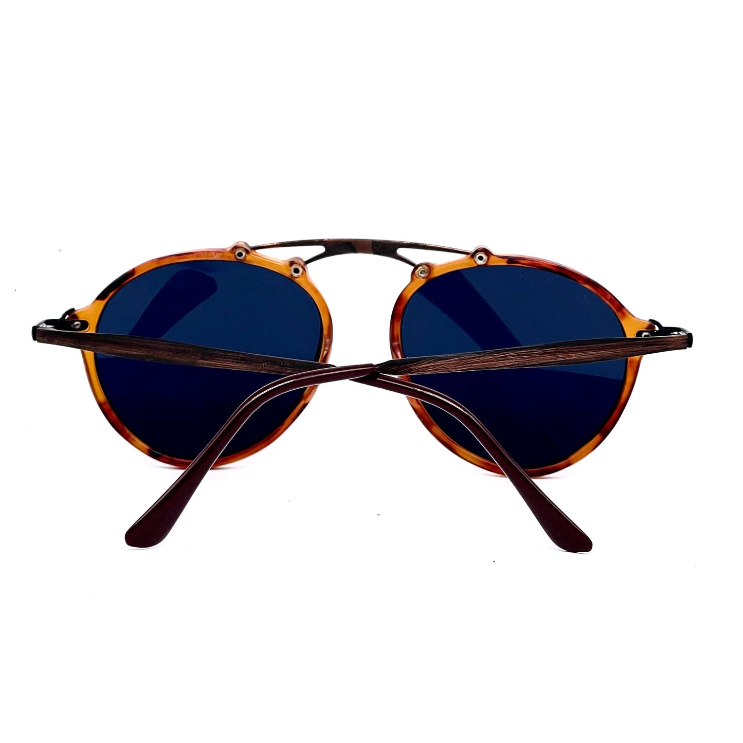 Incognito 9080 steampunk style aviator sunglasses in tortoise-brass NOS 80s