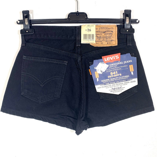 Levi’s 841 cut offs high waist black ladies shorts, New with tags sz 26